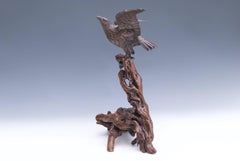 Japanese Bronze Sculpture Okimono of an Eagle