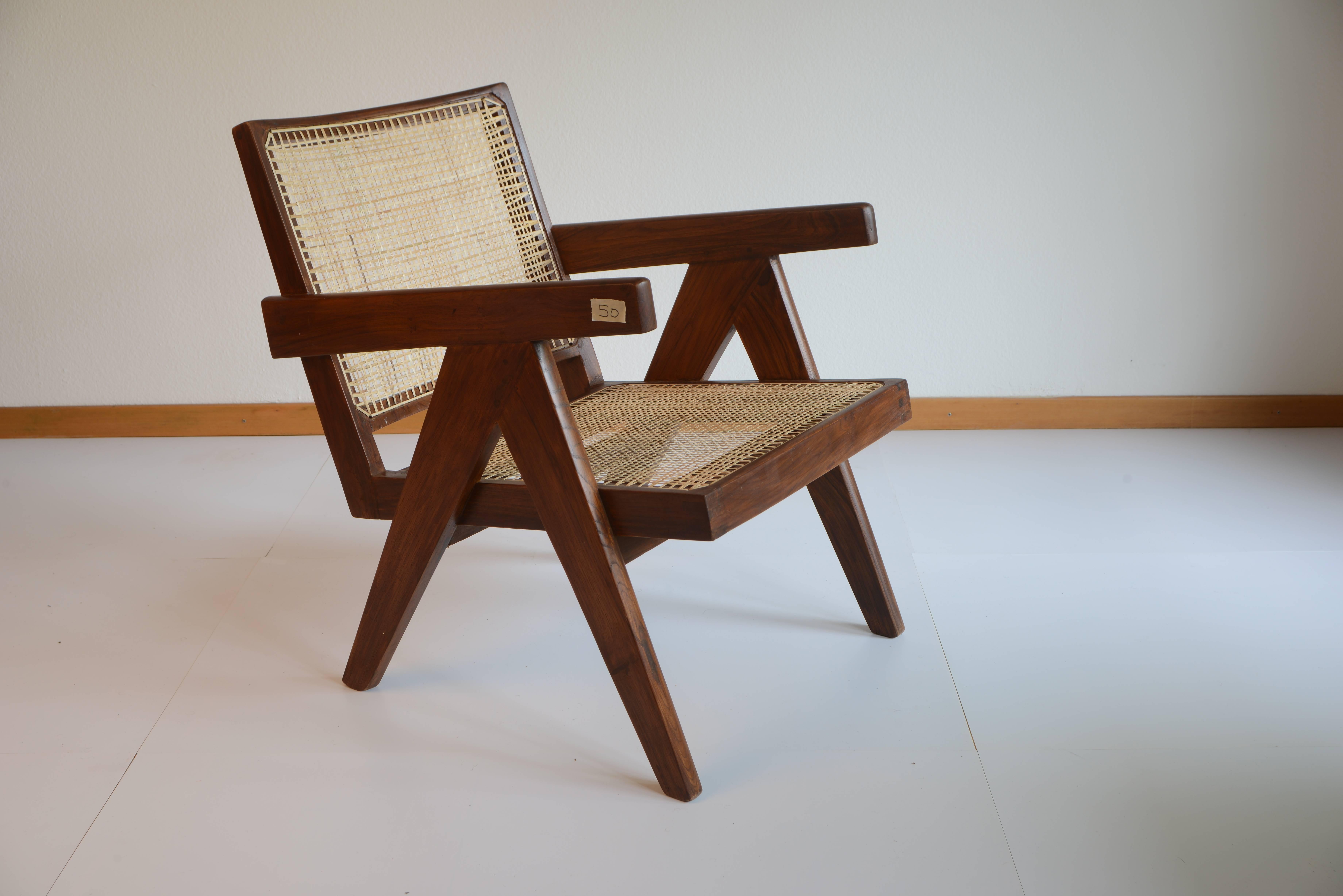 Pierre Jeanneret Easy Cane Chairs for Chandigarh PJ-SI-29-A In Excellent Condition In Zürich, CH