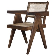 Pierre Jeanneret PJ-SI-28-B Office Cane Armchair/Authentic Mid-Century Modern