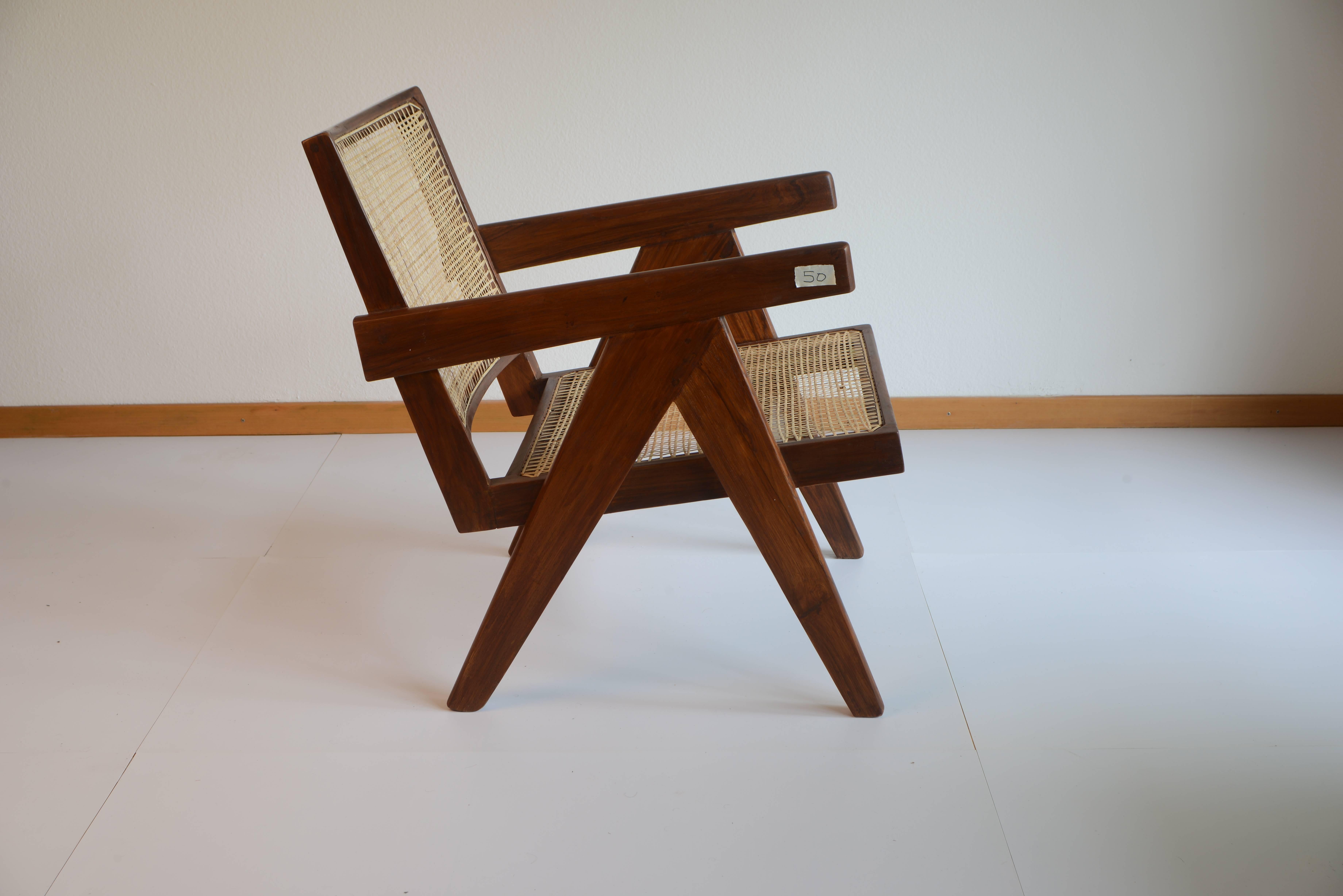 Indian A pair of Pierre Jeanneret Easy Cane Chairs for Chandigarh PJ-SI-29-A