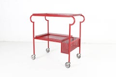 French Drinks Cart or Trolley, 1950s in the Style of Mategot, Royere, Prouve