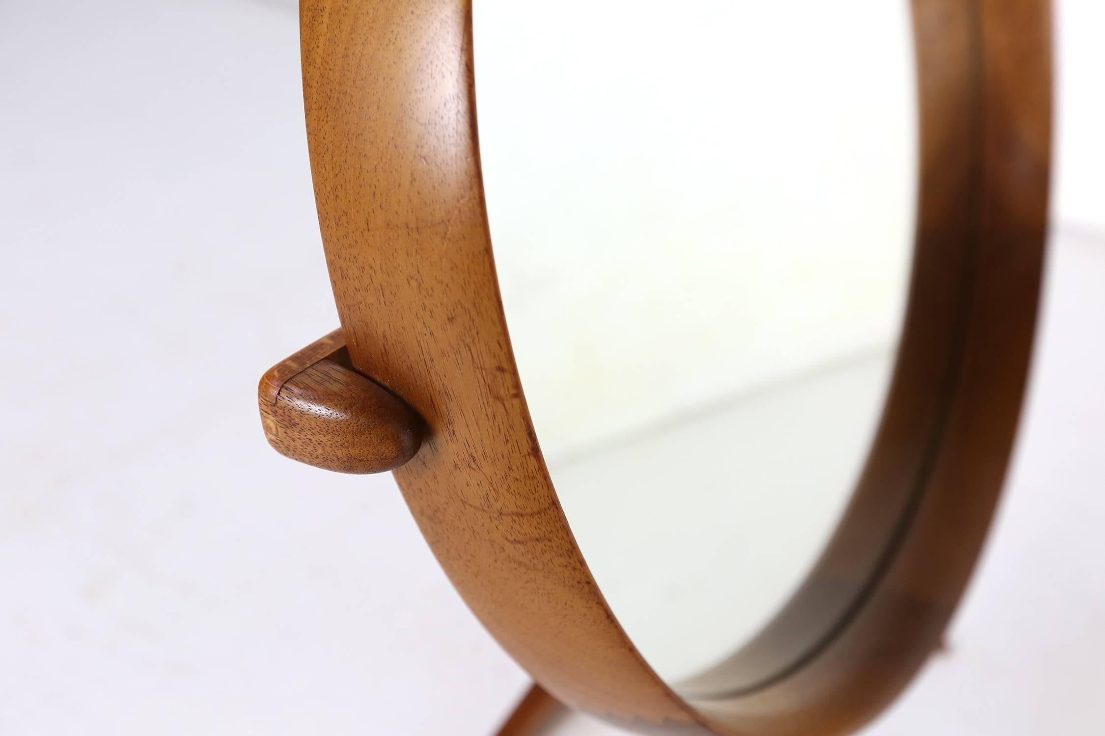 Uno & Osten Kristiansson Table Mirror Produced by Luxus in Sweden 1