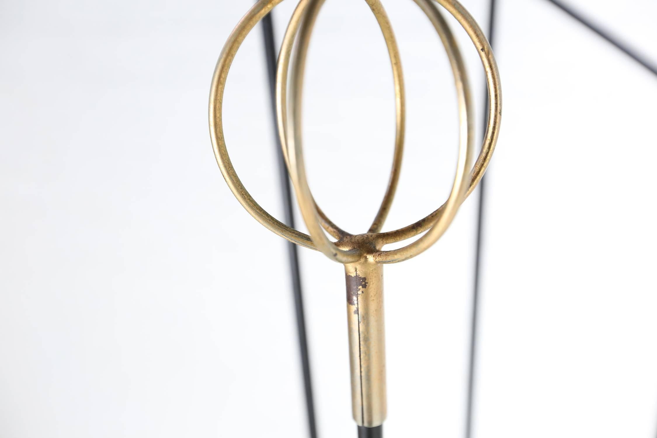 Brass Roger Feraud Coat Rack Geo Astrobale Model, 1950