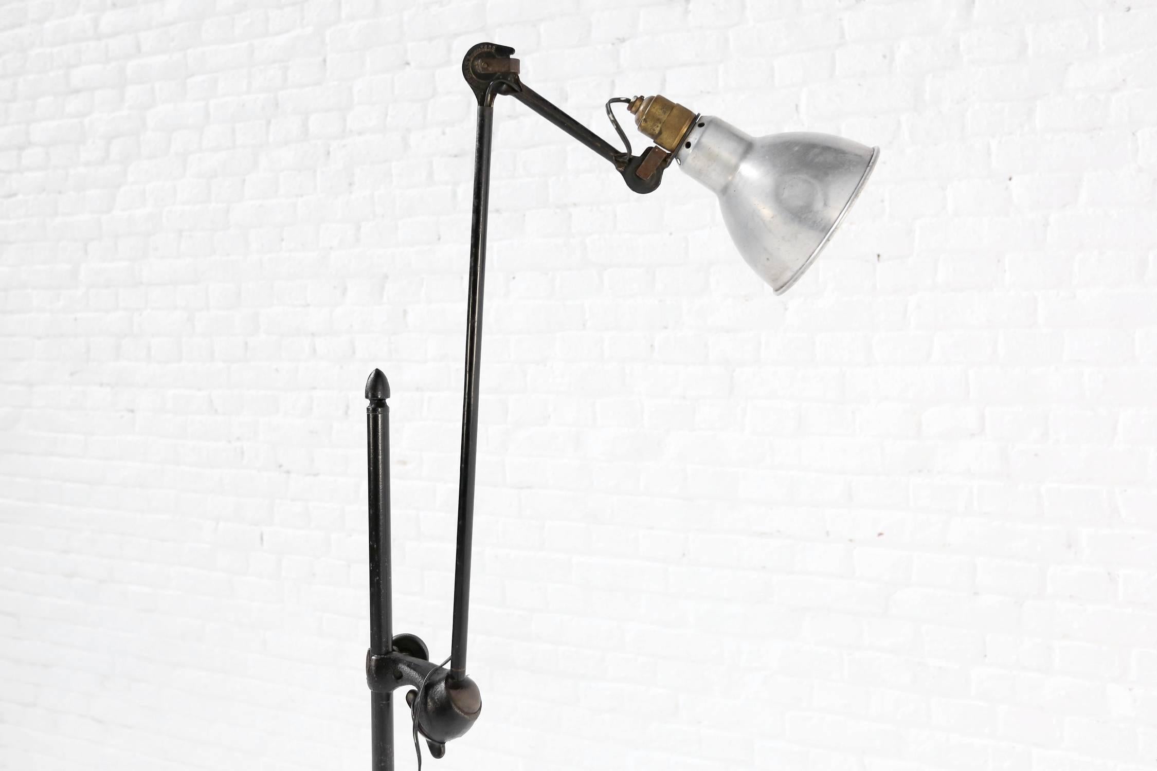 Industrial Rare and Early Gras 215 Floor Lamp First Edition