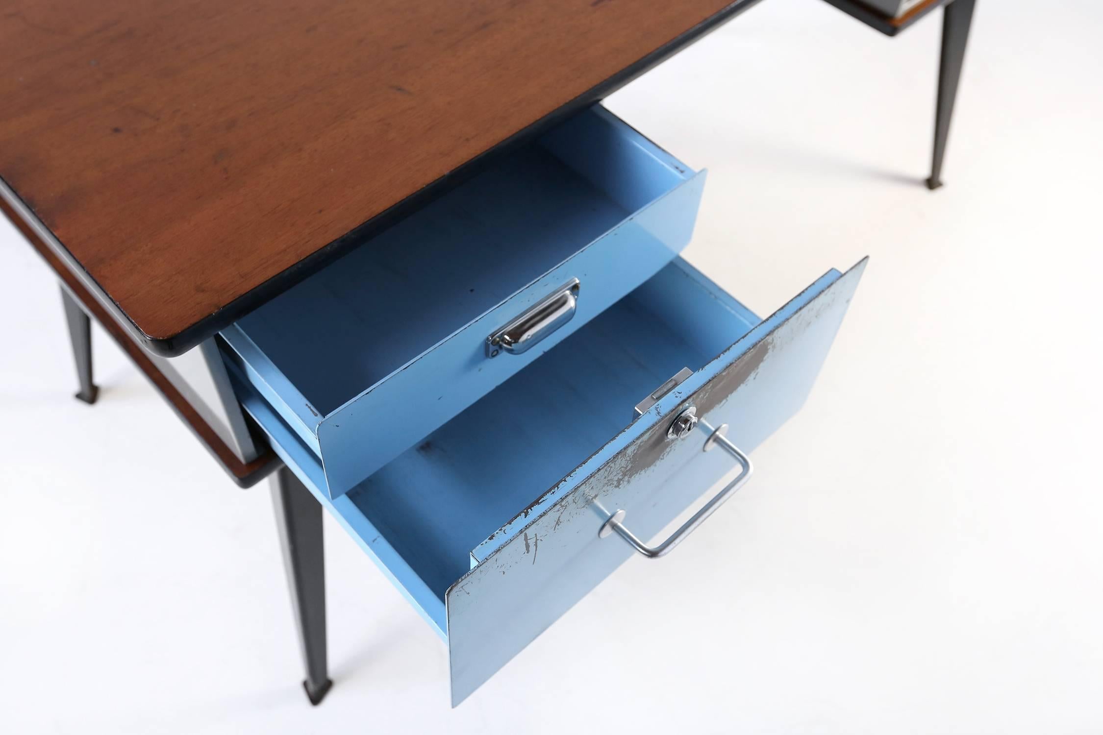 Mid-Century Modern Desk by Willy Van Der Meeren for Tubax For Sale