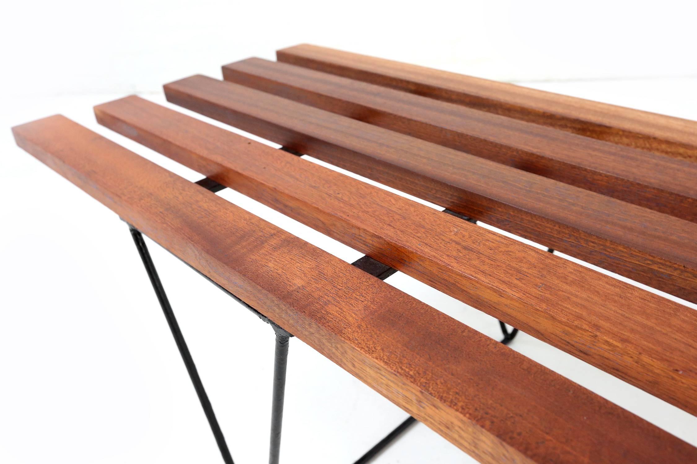 Slatted Bench Robin Day for Hille, 1950s In Good Condition For Sale In Ghent, BE