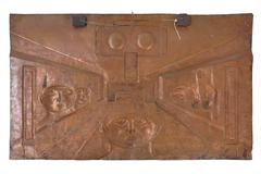 Copper Wall Panel by Belgian Artist Dries Putte, 1970 Octave Landuyt