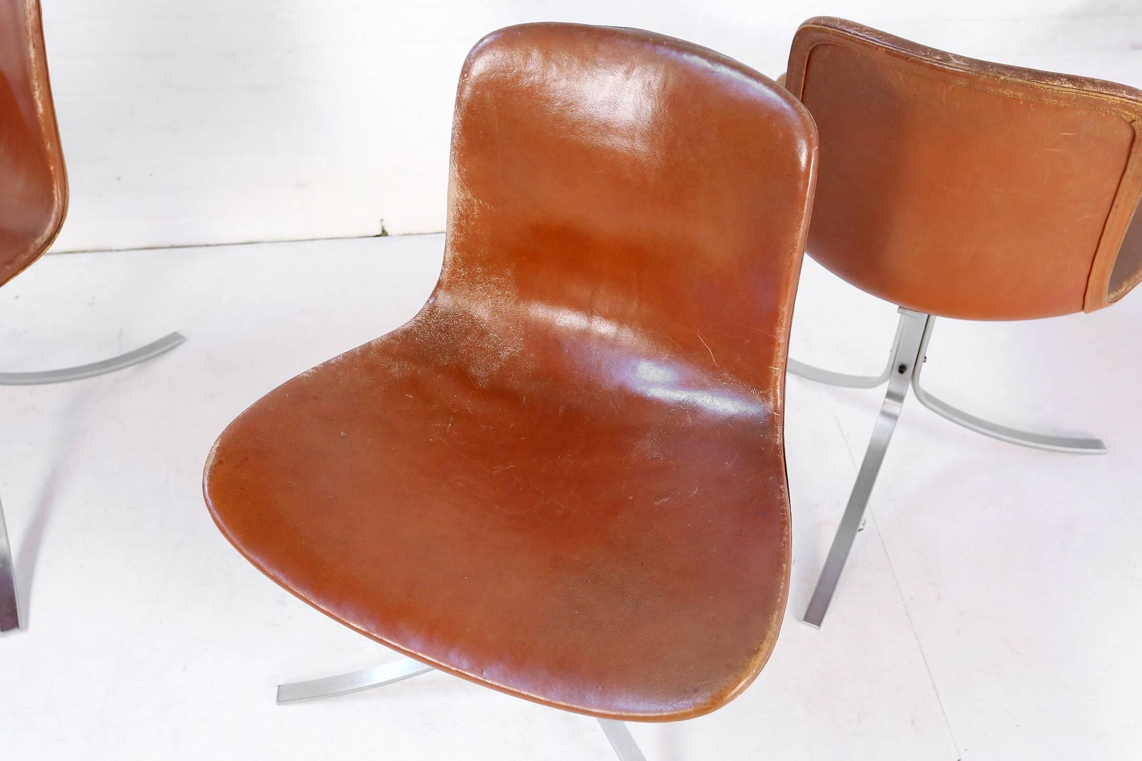 Set of Five PK9 Chairs by Poul Kjaerholm for Kold Christensen, 1960s In Good Condition In Ghent, BE