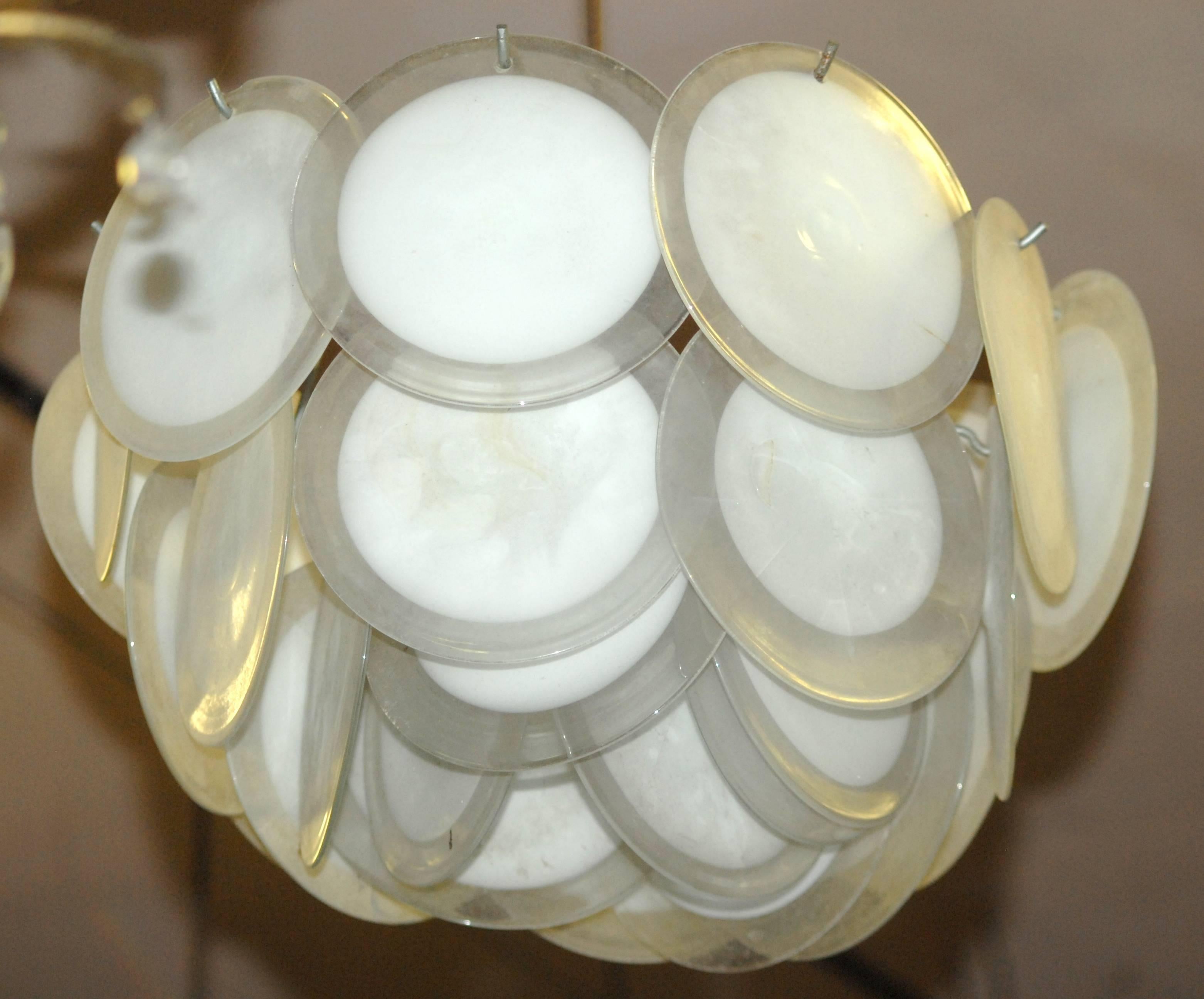 Mid-Century Modern Alfredo Rossi, Pair of Rullati Mid-Century Chandeliers