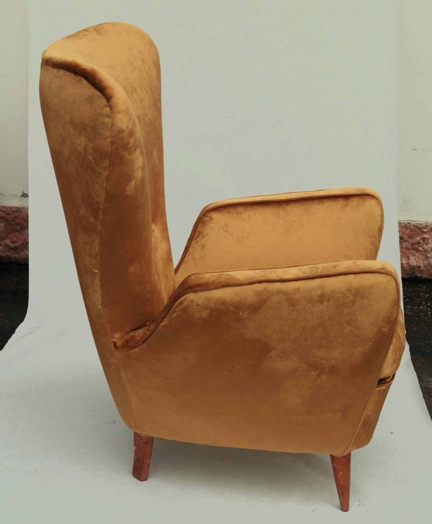 gold velvet chair