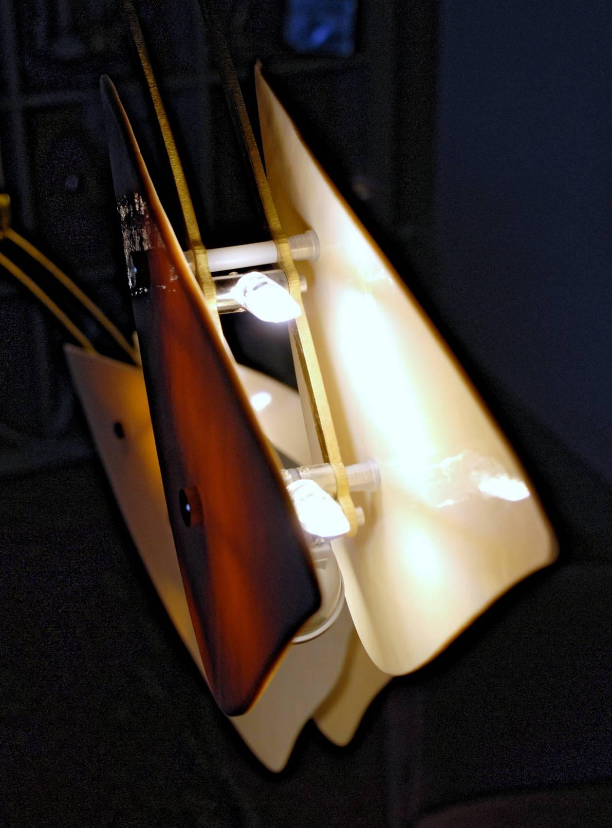 CINETICO Beleuchteter Mobile-Kronleuchter aus Muranoglas und Messing, kobaltfarben im Angebot 12