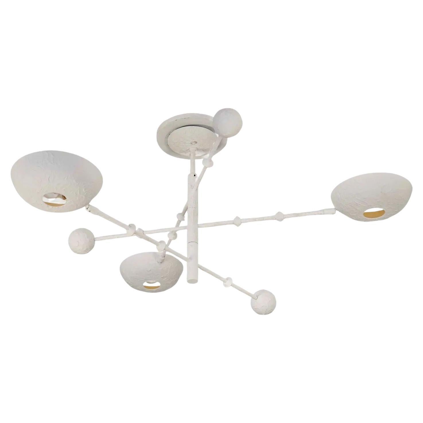Orbitale chandelier with 3 rotating arms on the new Giacometti style finish. For Sale