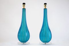 Coppia di lampade da tavolo di Murano. A. Dona ha firmato. La collezione Maestro curata da Piattelli
