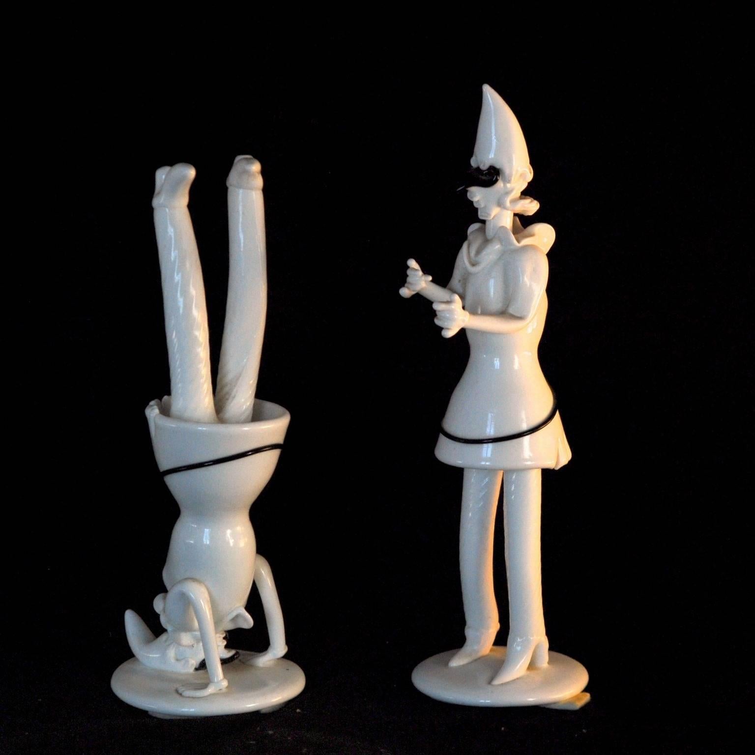 Fulvio Bianconi, Two Tiepoleschi Figurines, Pulcinella 1