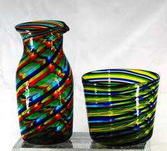 Pitcher and Ice Bucket, a Canne, Ragazzi Murano Late 1990s