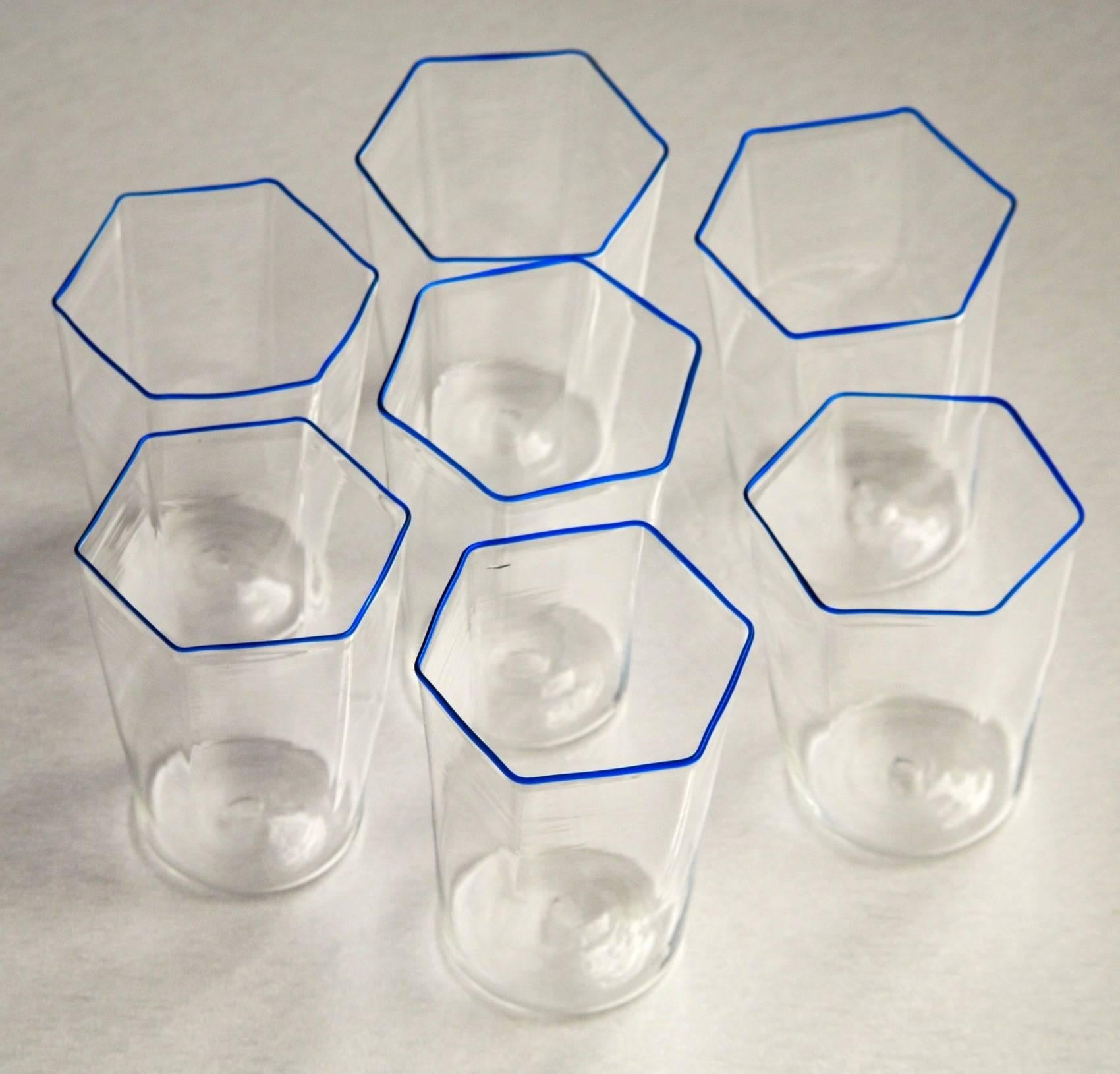 hexagonal drinking glasses