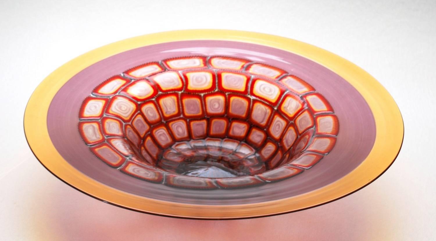 Art Glass Dalla Valentina, Master in Murano, Calcedonia and Reticello Murrina, Magnificent