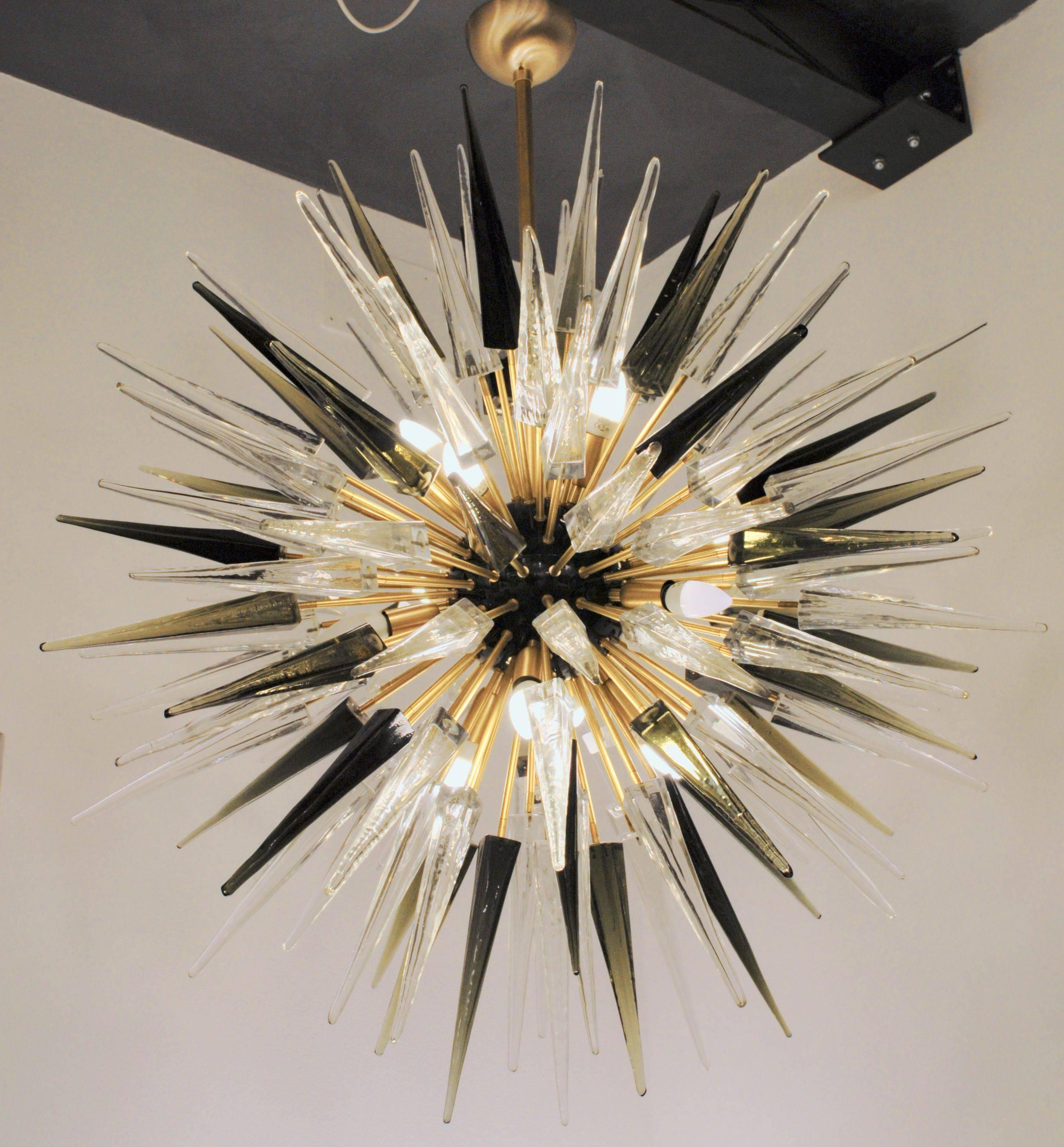 gold spike chandelier