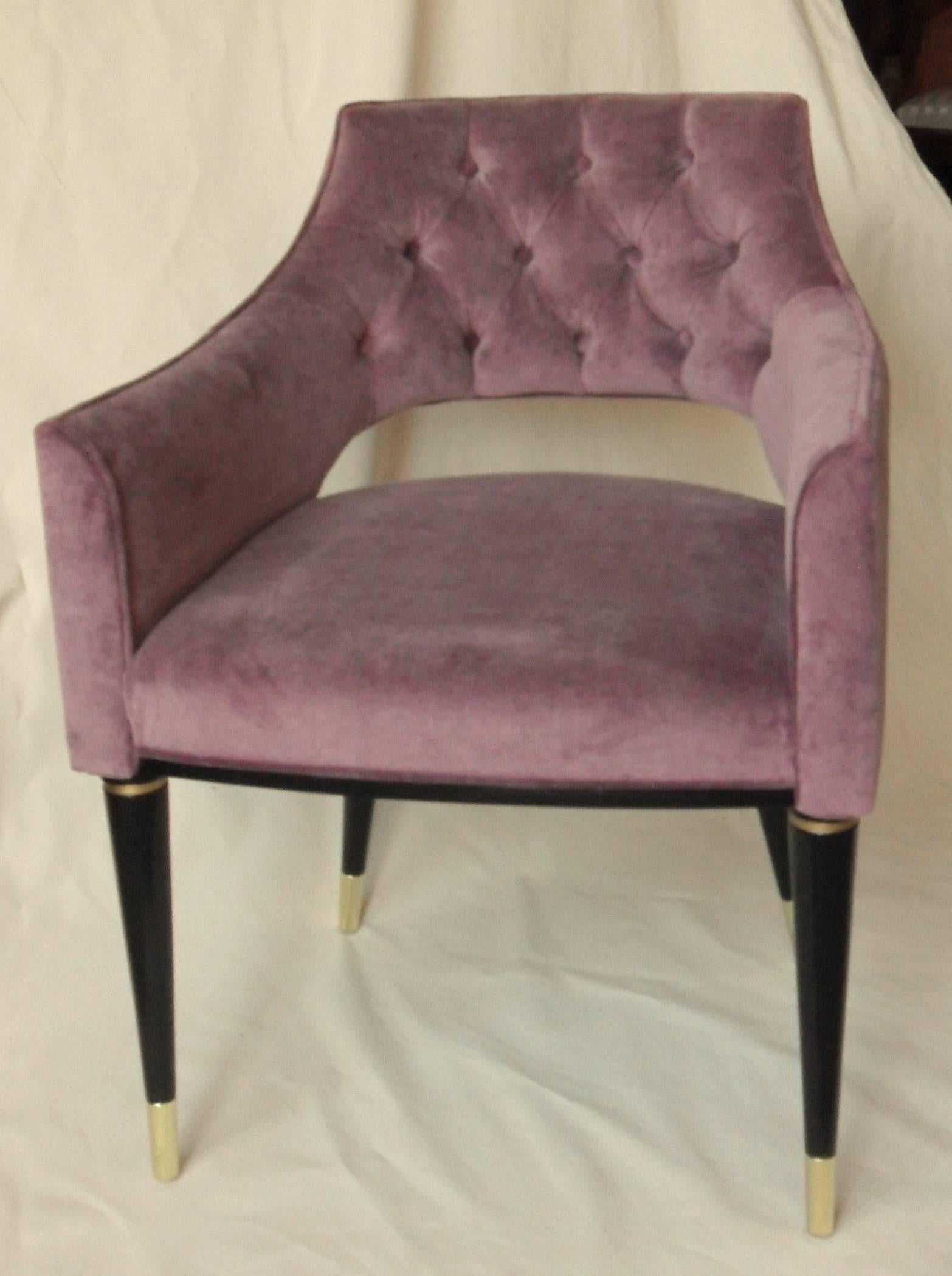 Contemporary Set, 10 Dining Armchair, Tufted Velvet, Midcentury Style, Luxury Details, must go