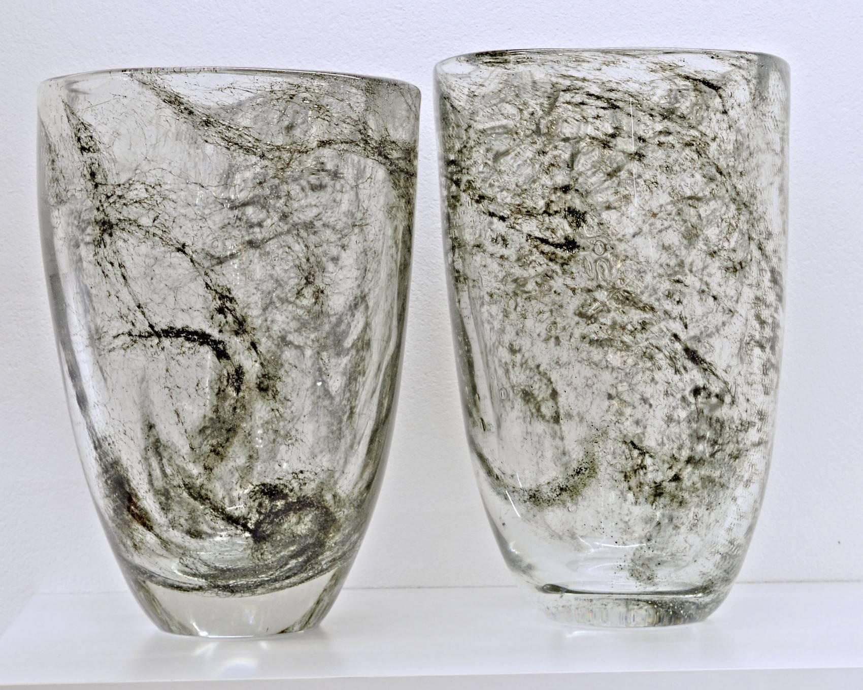 Pair of Vases, Ercole Barovier, Crepuscolo Serie Designed in 1935, Murano 1