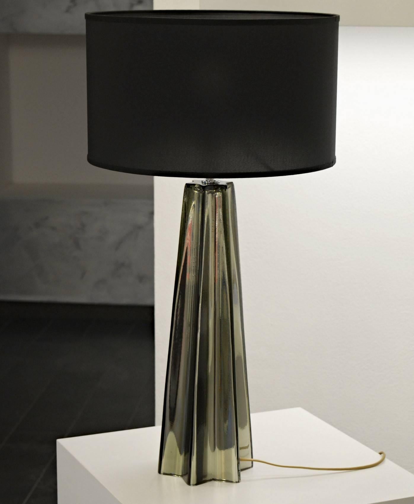 Alberto Donà Pair of Cone Star-Shaped Table Lamps, Murano Mercury Glass 2