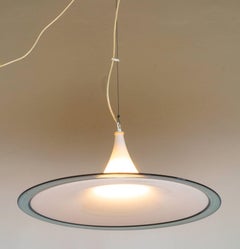 Paolo Crepax after Tagliapietra, Suspension, Opaline with Filigrana Incalmo