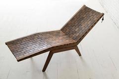 Handcrafted Modern Walnut RB Chaise Lounge