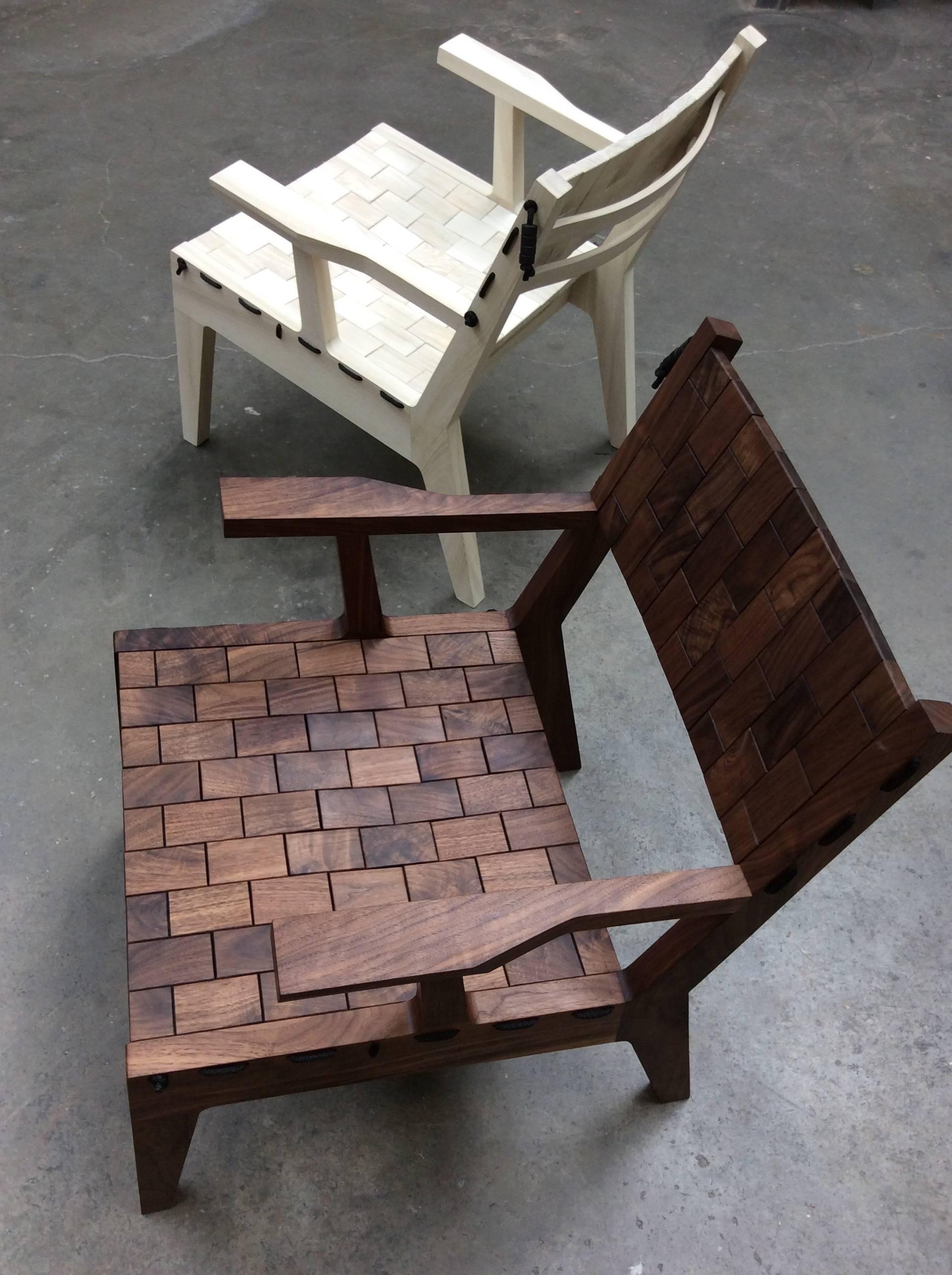 Rb Easy Chair, Moderner Loungesessel Handgefertigt aus Nussbaumholz im Zustand „Neu“ im Angebot in St. Paul, MN