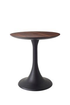 Turn Up Table Modern Turned Hardwood Occasional Table for Living Room or Bedroom