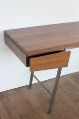 AD7, Solid Walnut and Bronze Desk with Pencil Drawer