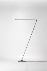 Thin Contemporary Dimmable LED Adjustable Floor Lamp in Satin Brass