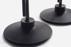 Thin Contemporary Dimmable LED Adjustable Short Desk Lamp in Black Oxide