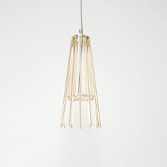 Solid Brass Contemporary Small Chandelier with Thin Adjustable LED Arms