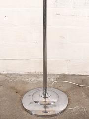 Art Deco Chrome Uplighter with Glass Ball, circa 1930