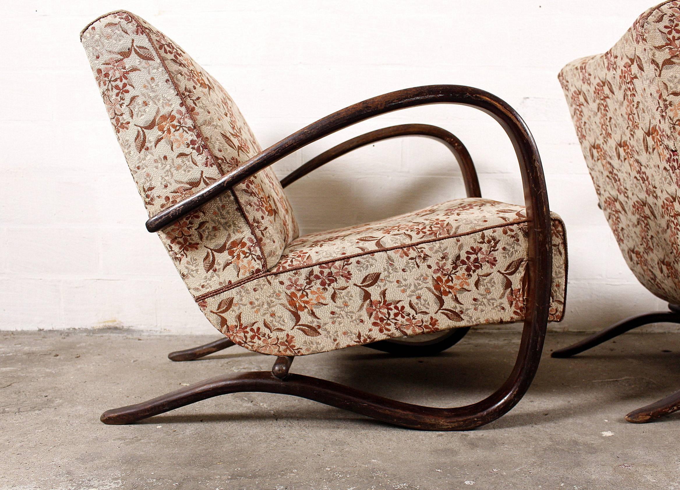 Set of Lounge Chairs by Jindrich Halabala 1