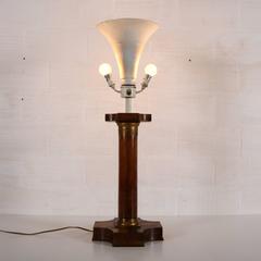Art Deco Lamp with Corinthian Pillar