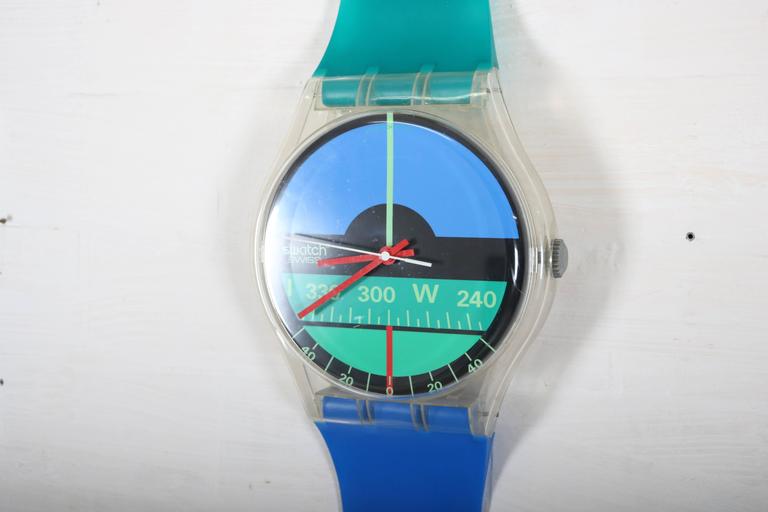 Grande horloge murale de Swatch, 1987 En vente sur 1stDibs