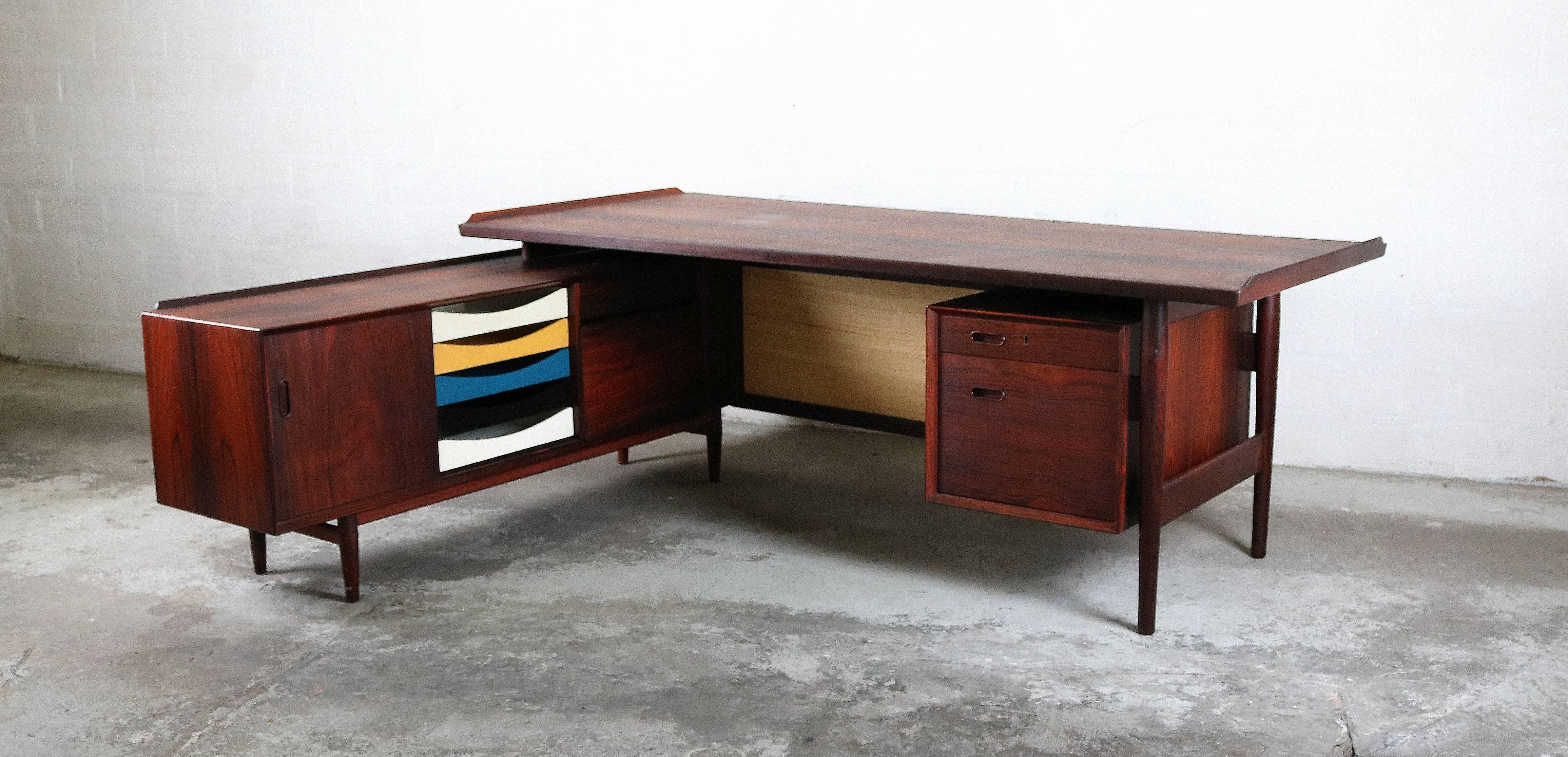 Mid-Century Modern Exclusive Desk by Arne Vodder Seagrass Edition