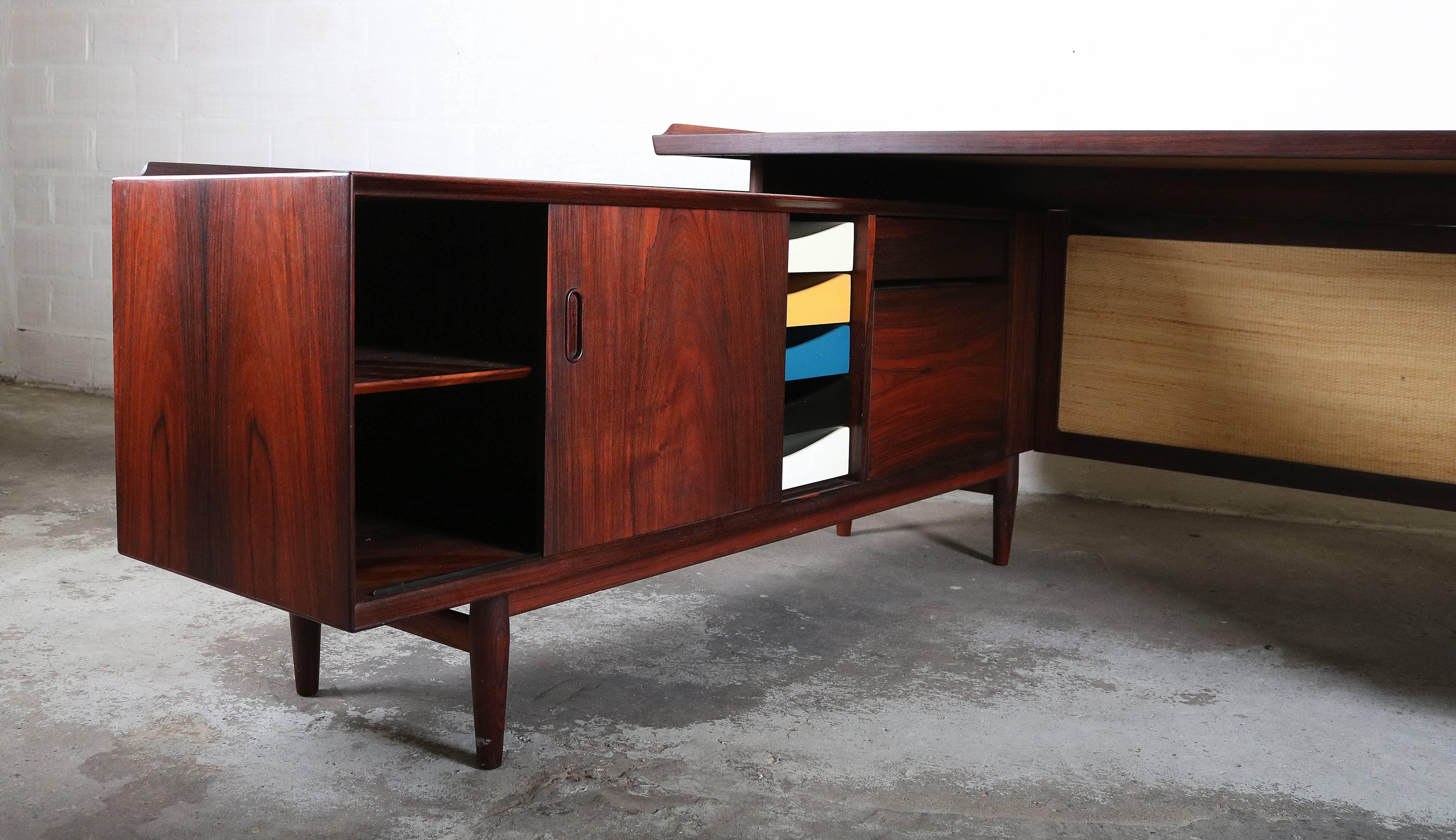 Exclusive Desk by Arne Vodder Seagrass Edition In Good Condition In Meulebeke, BE