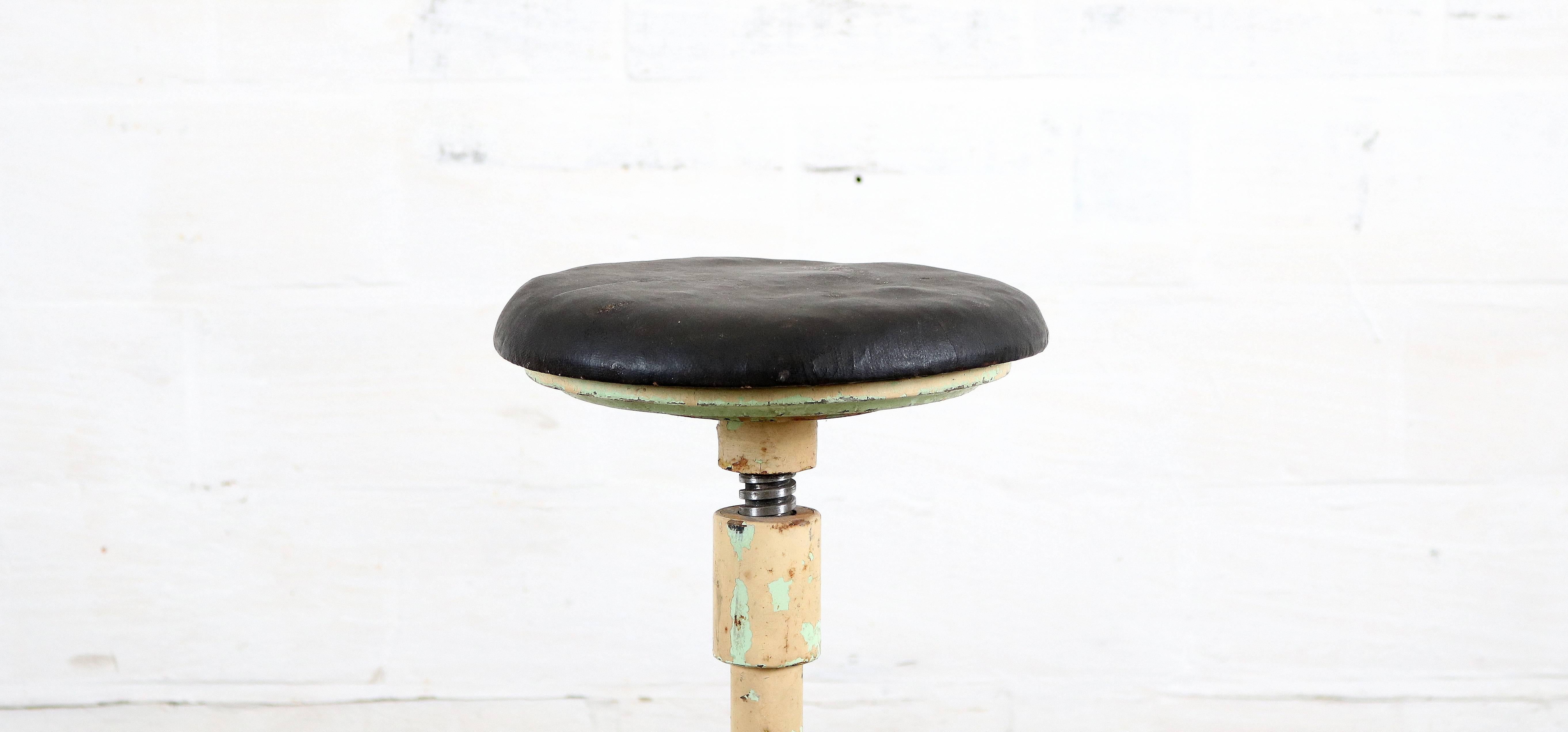Mid-20th Century Industrial Stool For Sale