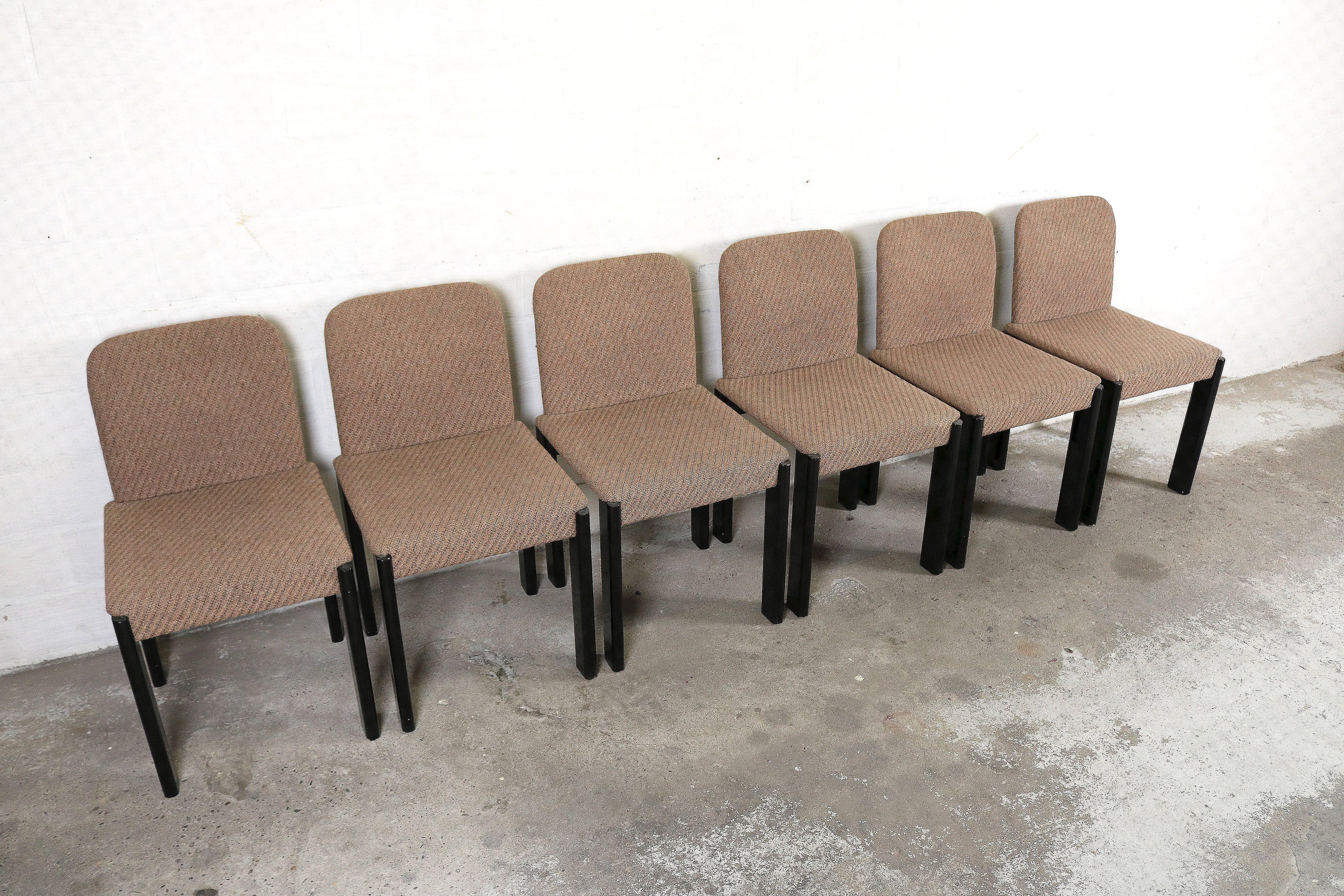 Mid-Century Modern Six Dinning Chairs by Marco Zanuso For Sale