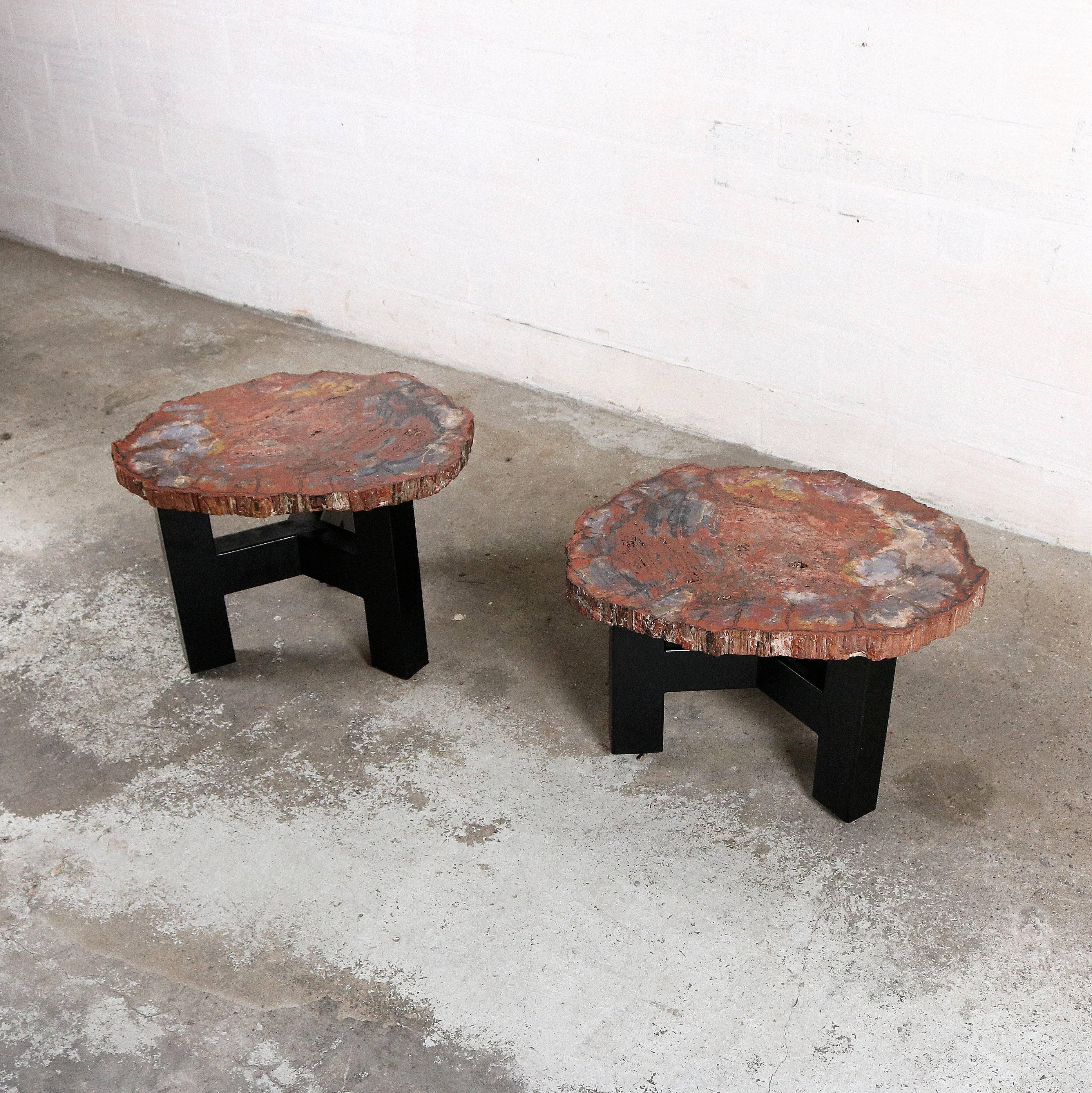 Belgian Two Side Tables by Ado Chale For Sale
