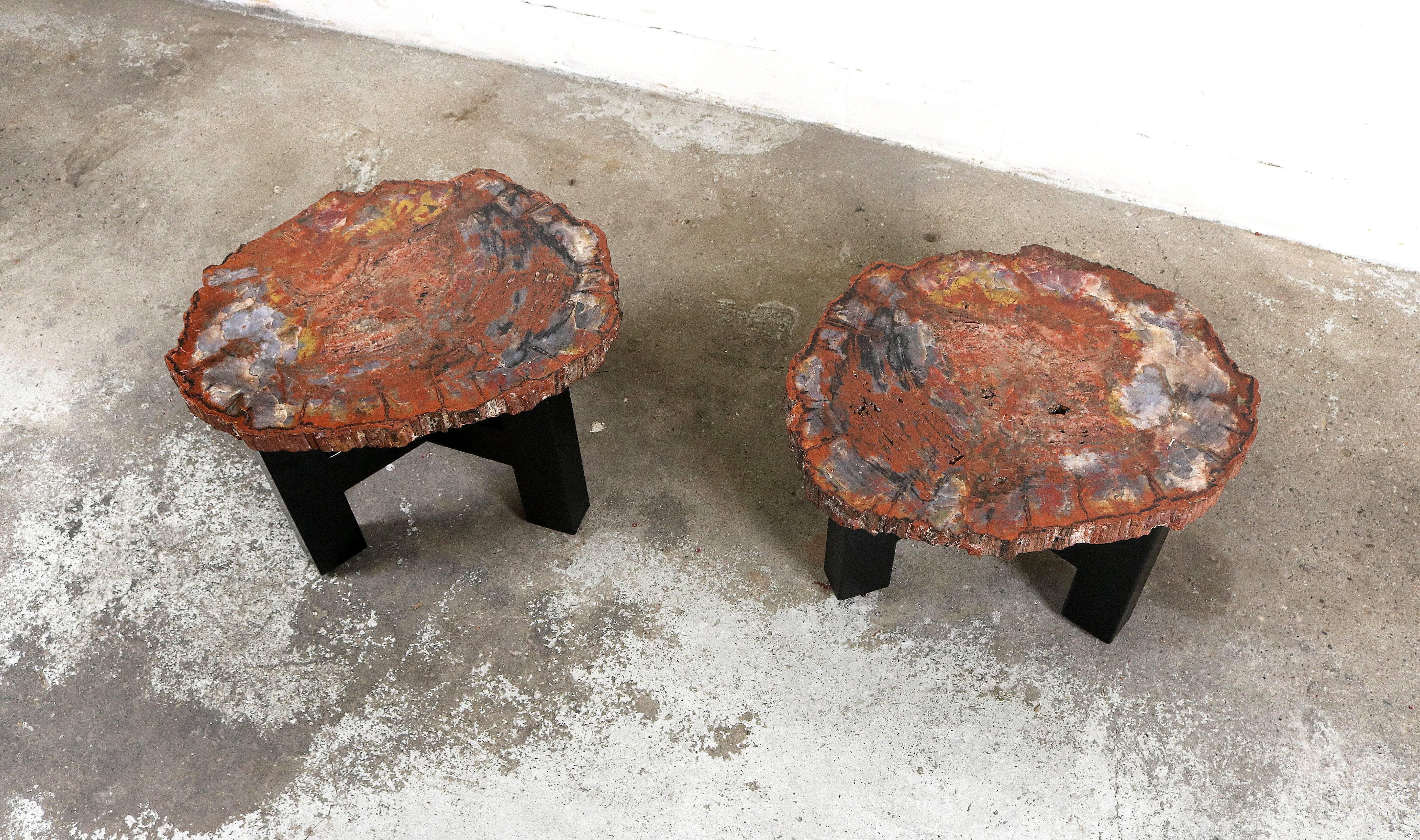 Late 20th Century Two Side Tables by Ado Chale For Sale