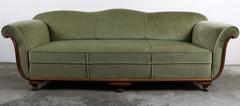 Art Deco Velvet Sofa
