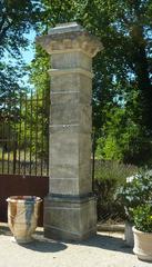 Beautiful Pair of 19th Century Stone Pillars with Finely Sculpted Capitals