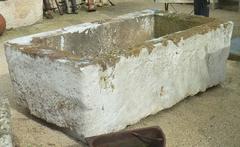 Huge Antique French Limestone Trough with Good Weathering and Patina