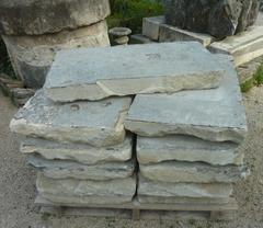 Authentic 18th Century French Reclaimed Limestone Floors Bars De Beaucaire