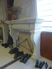 Superb Mantel with Trumeau of the Napoleon III Style Carved in French Limestone