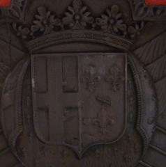 Rare 17th Century Antique Cast Iron Fireback from France