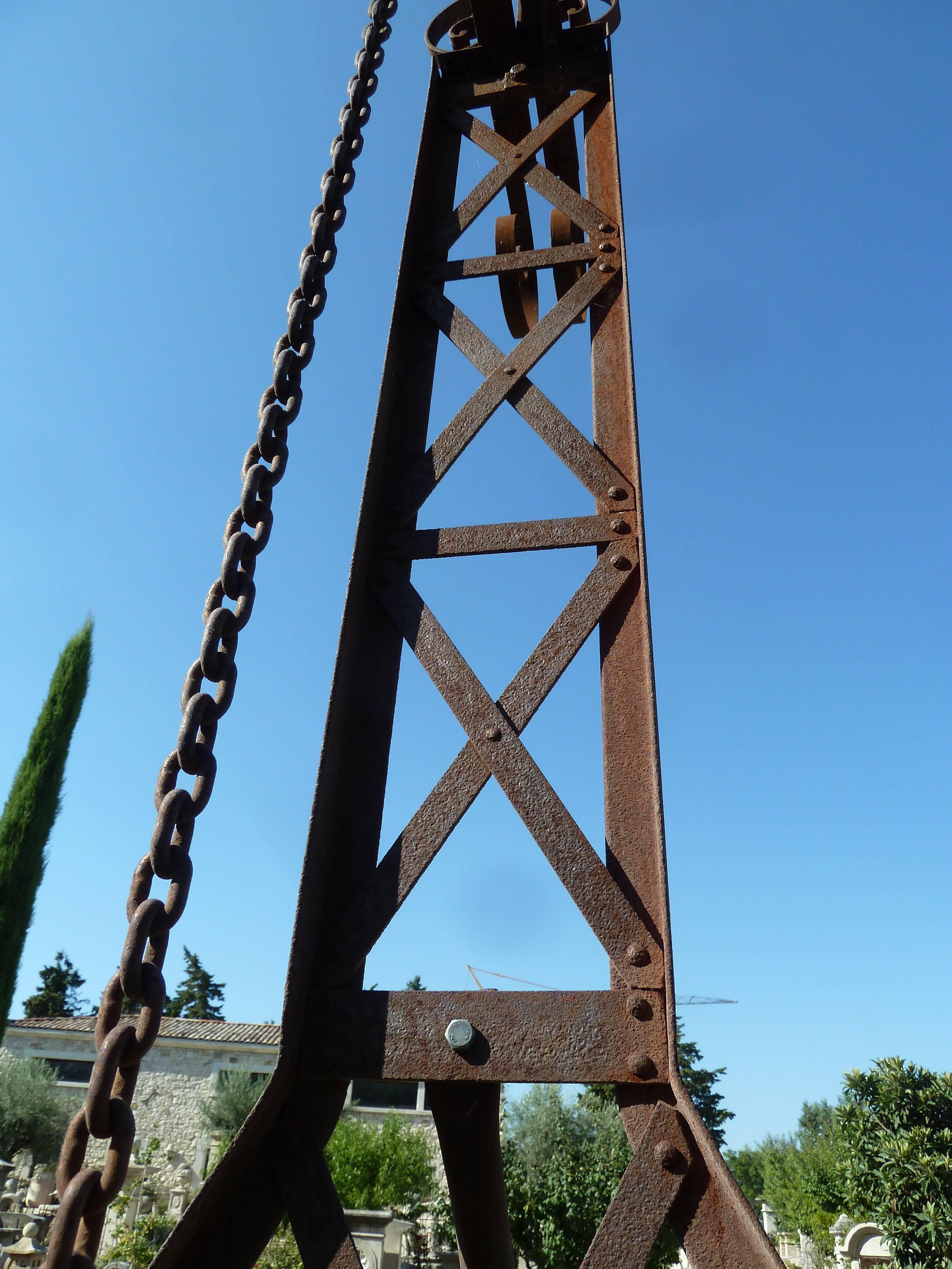 Rare Early 20th Century Wrought Iron Swing of Gustave Eiffel's School For Sale 4